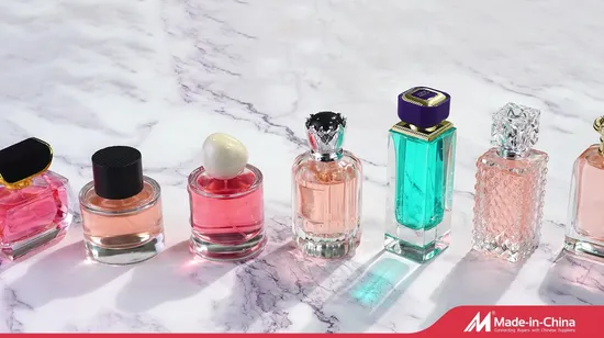 30ml 50ml Spray Personalizado Recarregável Luxo Vazio Frasco de Perfume de Vidro Quadrado Transparente Frascos de Óleo de Perfume